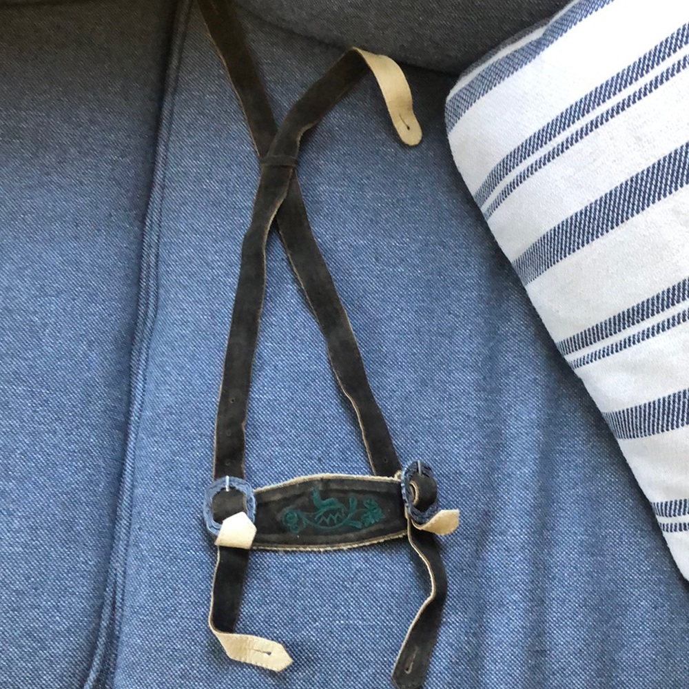 Original German Lederhosen little boy straps/suspenders